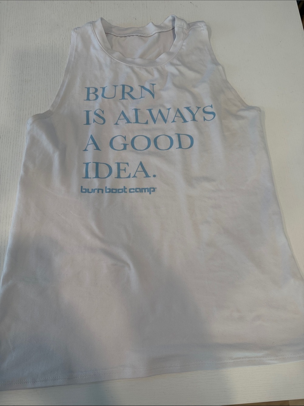 Burn Boot Camp White Tank